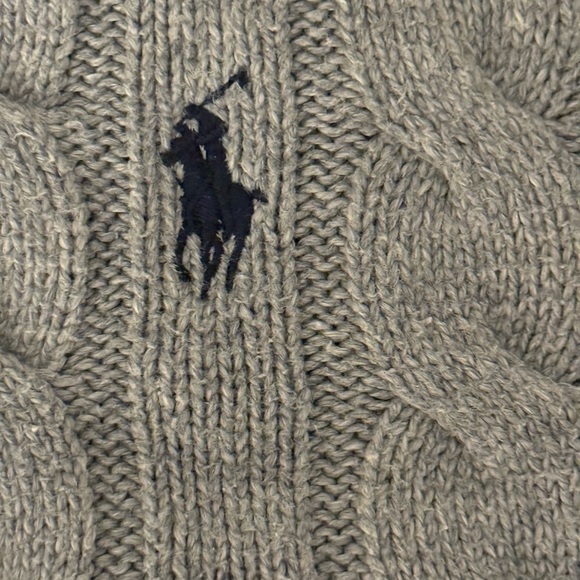 Polo Ralph Lauren Women’s Grey Cable Knit Sweater - Picture 4 of 5